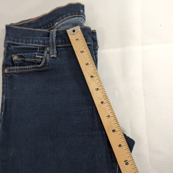 7 For All Mankind Jeans 27 The Skinny Blue Dark Wash Denim Pants Midrise - Picture 8 of 13